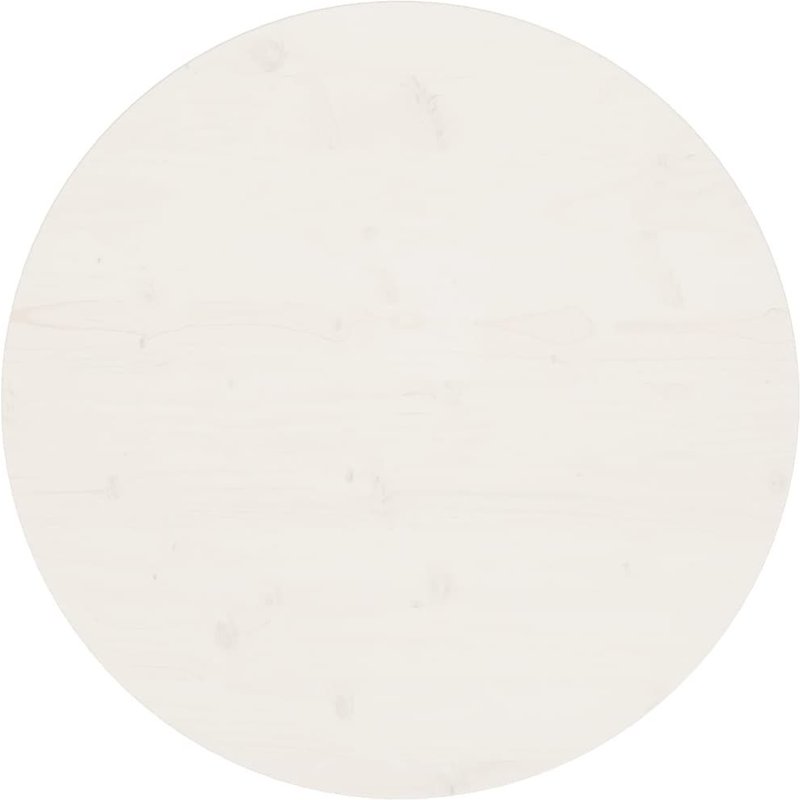 Vidaxl Dessus De Table Blanc Ø70x2,5 Cm Bois De Pin Massif
