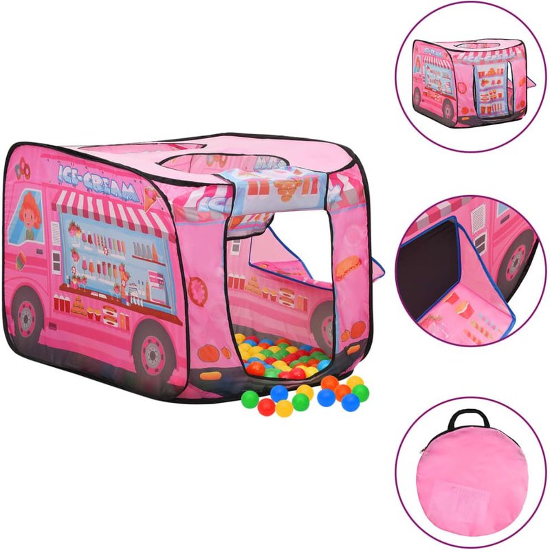 Vidaxl Tente De Jeu Pour Enfants Avec 250 Balles Rose 70x112x70 Cm