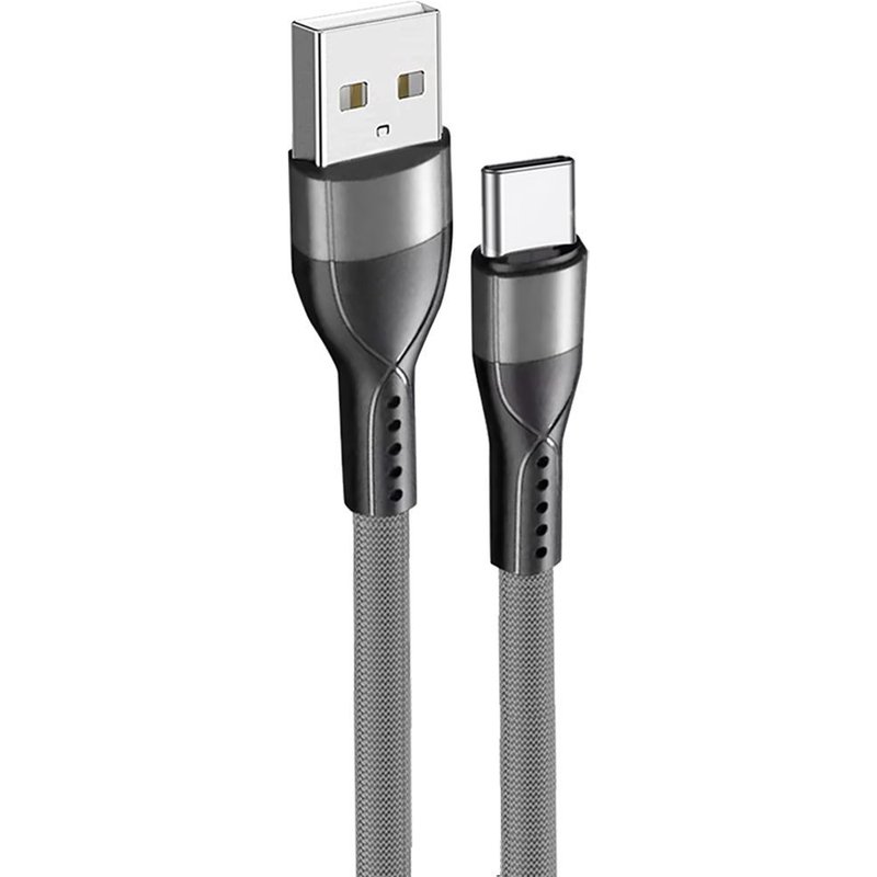 Câble USB-C Nylon Rapide 3A pour Xiaomi Redmi Samsung OPPO - Gris 1 Mètre - E.F.Connection