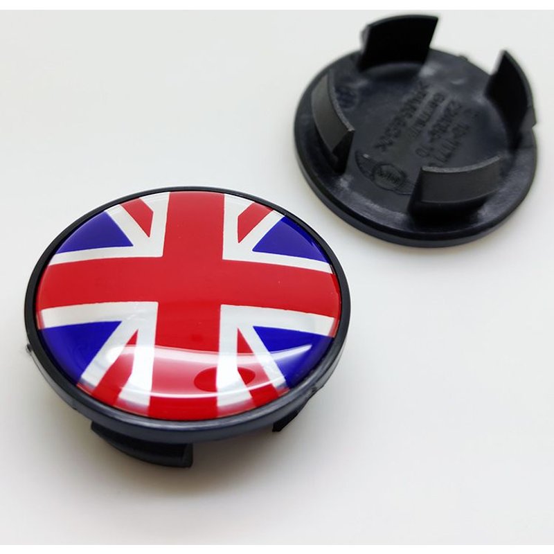 Pour Mini Wings Hubcap 54mm - Red Beige Flag (Lot de Quatre)