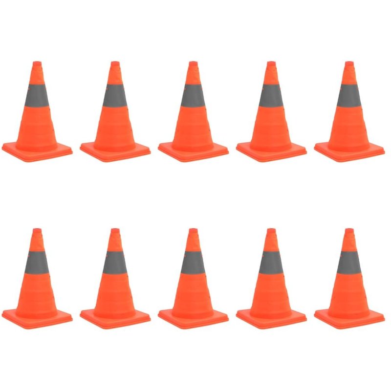 vidaXL Cônes de signalisation escamo1560s 10 pcs 42 cm