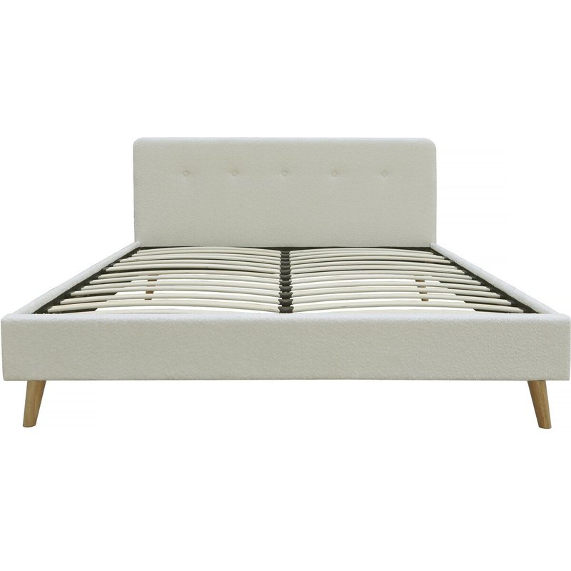 Lit tissu bouclette "Nemo" 140x190 - Crème