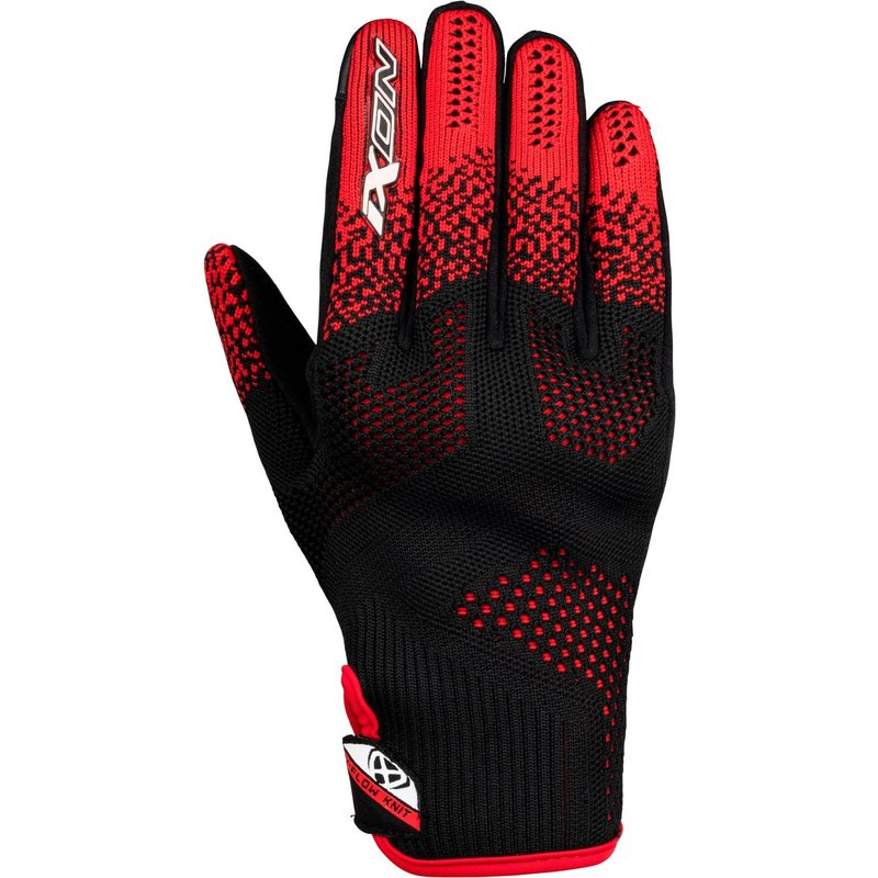 Gants textile Ixon Ixflow Knit noir/rouge- L