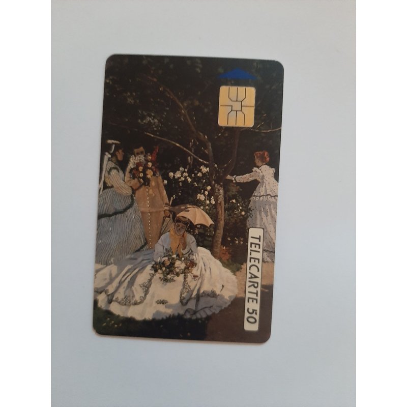 Rare : Telecarte À Tirage Limité Nivea Tableau De Monet Femmes Au Jardin
