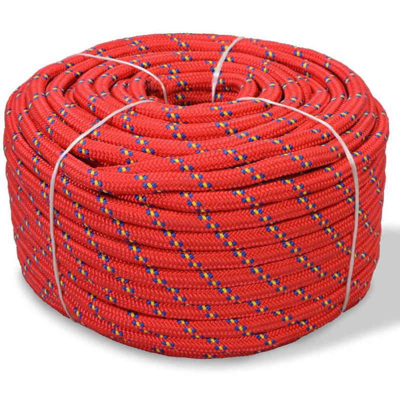vidaXL Corde de bateau Polypropylène 16 mm 250 m Rouge