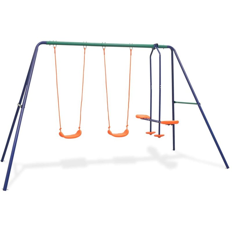 Ensemble De Balançoires Avec 4 Sièges Orange