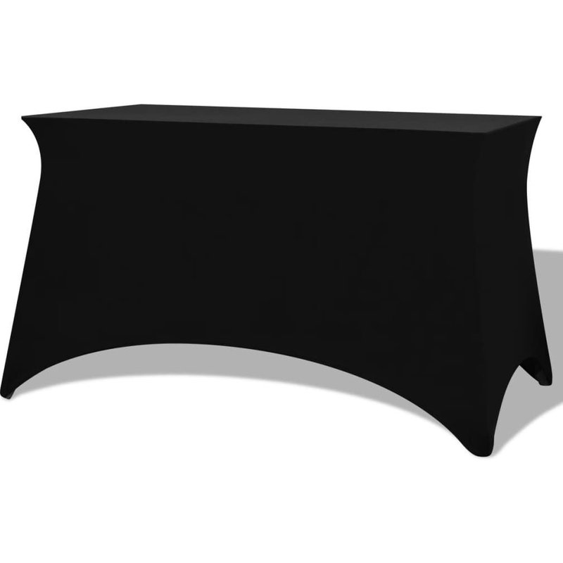 vidaXL Housses extensibles pour table 2 pi¿¿ces 243 x 76 x 74cm Noir