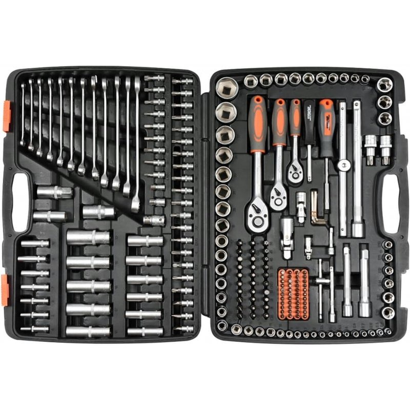 Sthor Jeu de clés à cliquet de 216 pièces en métal