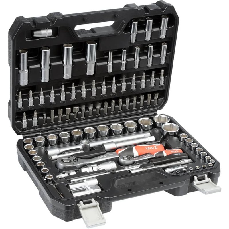 YATO Kit d'Outils de 94 Pièces en Métal Noir YT-12681