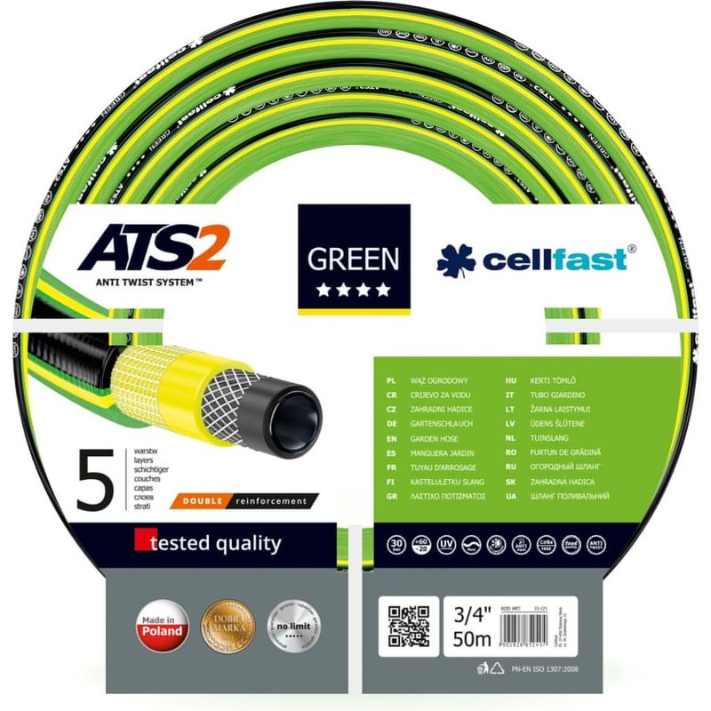 Cellfast tuyau d',arrosage green ats2' 3/4", 50 m