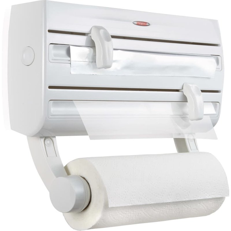 Leifheit Dérouleur mural Parat F2 - avec lames spéciales pour une coupe nette et précise