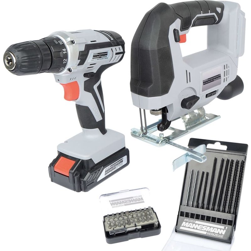 Brüder Mannesmann Ensemble d'outil combi alimenté par batterie 20 V