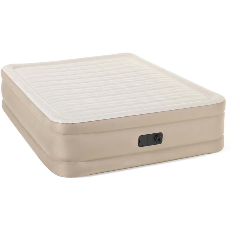 Lit Gonflable Bestway Matelas 2 Places 203x152x46cm Beige Et Blanc