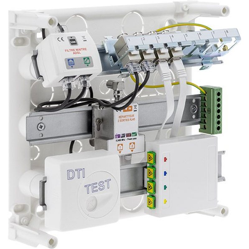BATILEC - Coffret de communication GRADE 2 TV 4RJ45