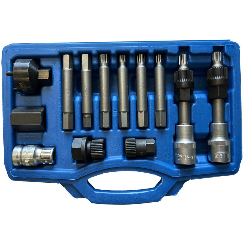 COFFRET D' OUTILS DOUILLES ET EMBOUTS POUR DEPOSE REPOSE ALTERNATEURS