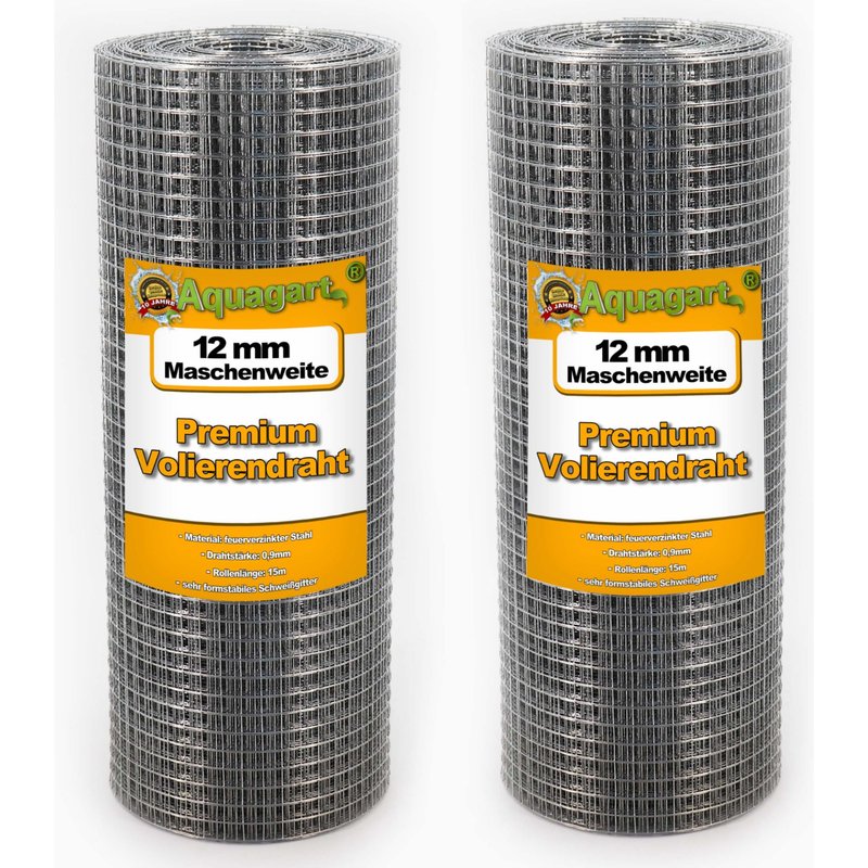 75 m x 0,5 m grillage pour volière, grille métallique, grillage soudé, clôture en fil de fer, galvanisé à chaud