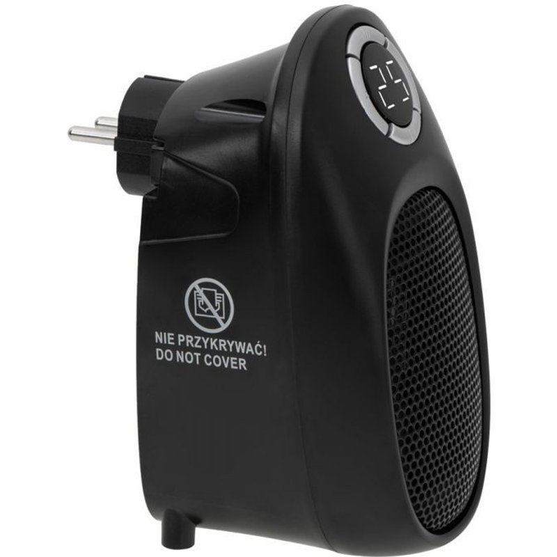 Mini Chauffage en Céramique Portable, Contrôleur de Température 15 - 35ºC, 1500W, Noir, Adler, AD7726