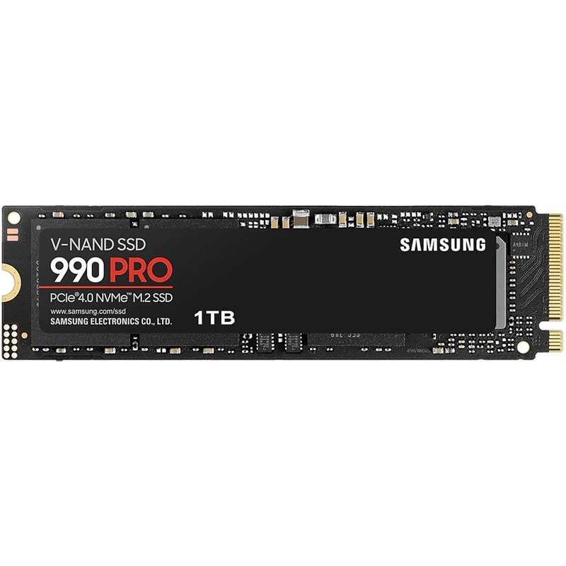 Samsung 990 PRO MZ-V9P1T0BW - SSD - chiffré - 1 To - interne - M.2 2280 - PCIe 4.0 x4 (NVMe) - AES 256 bits - TCG Opal Encryption 2.0