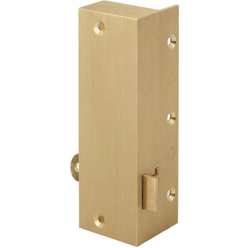 Serrure à clé à vis - pour gâche électrique 7 droite bronze S7 BEUGNOT