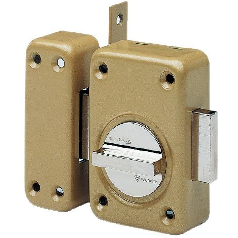 Verrou en applique de sûreté - double cylindre - pêne 110 mm - V 136 VACHETTE