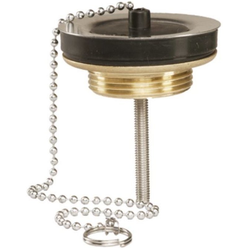 Bonde de lavabo laiton avec bouchon noir Ø40 chromé - VALENTIN - 11530000000