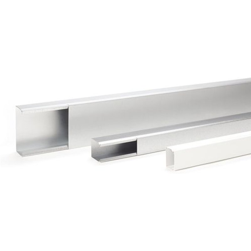 Moulure blanche MS 50X20mm avec cloison 2M - REHAU - 6131614