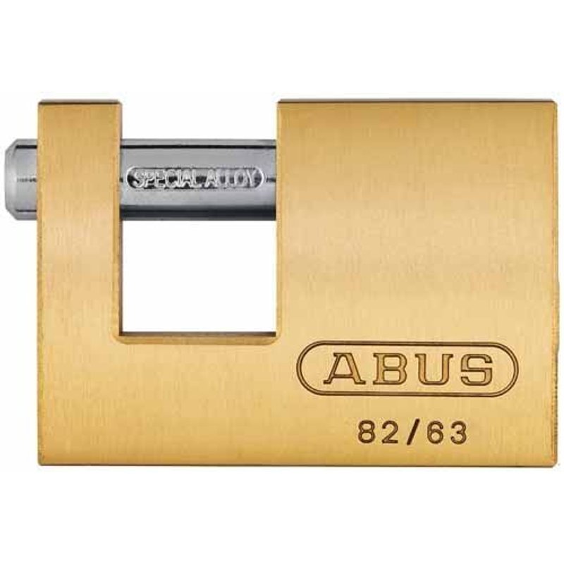 Cadenas monobloc - corps en laiton - protection anti-sciage - 63 mm ABUS