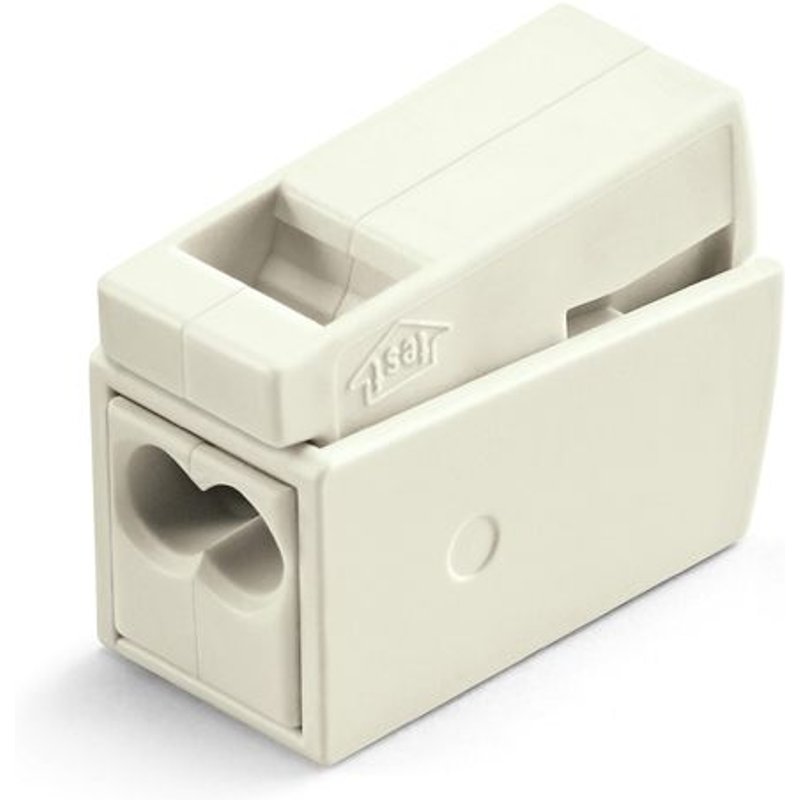 Borne pour luminaires 2 conducteurs 2,5mm² blanc - WAGO - 224-112