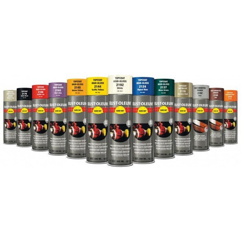 Peinture aérosol gris acier Hard Hat Rustoleum 2184 RUST-OLEUM