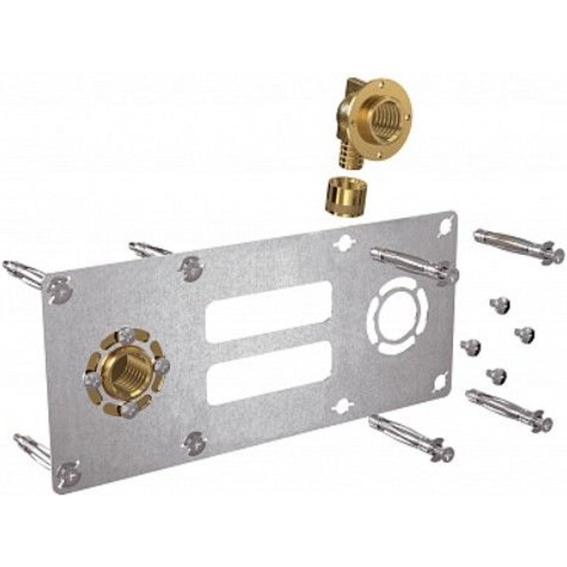 Sortie de cloison, robifix, double, entraxe 150 mm - A glissement, PER Ø16, 1/2 - 16