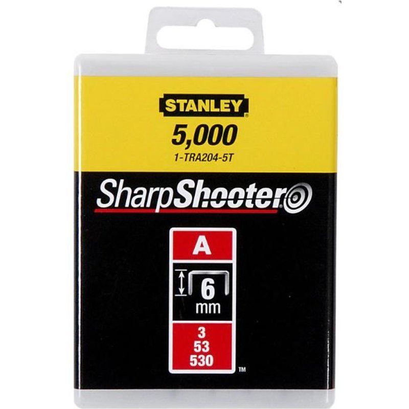 Agrafes Type A 6mm boîte de 1000 - STANLEY - 1-TRA204T