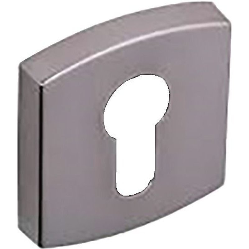 Rosaces carrées condamnation à voyant - aluminium platine - Muze VACHETTE