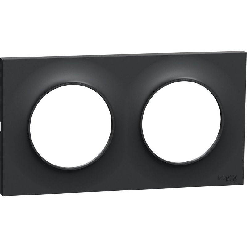 Plaque anthracite - 2 postes - Styl - Odace SCHNEIDER