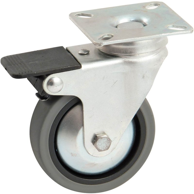 Roulette fixe AVL - Roue caoutchouc Ø 50 - Charge 30 kg - 518859AS