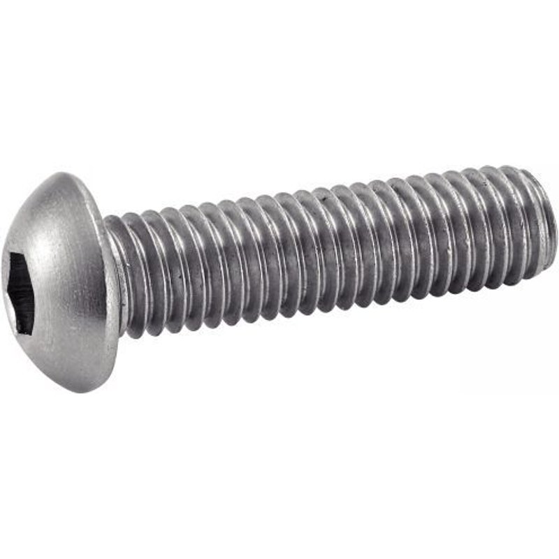 Vis mĂ©taux tĂȘte cylindrique bombĂ©e 6pans - inox A2 - 6x12 - boite 200 ACTON