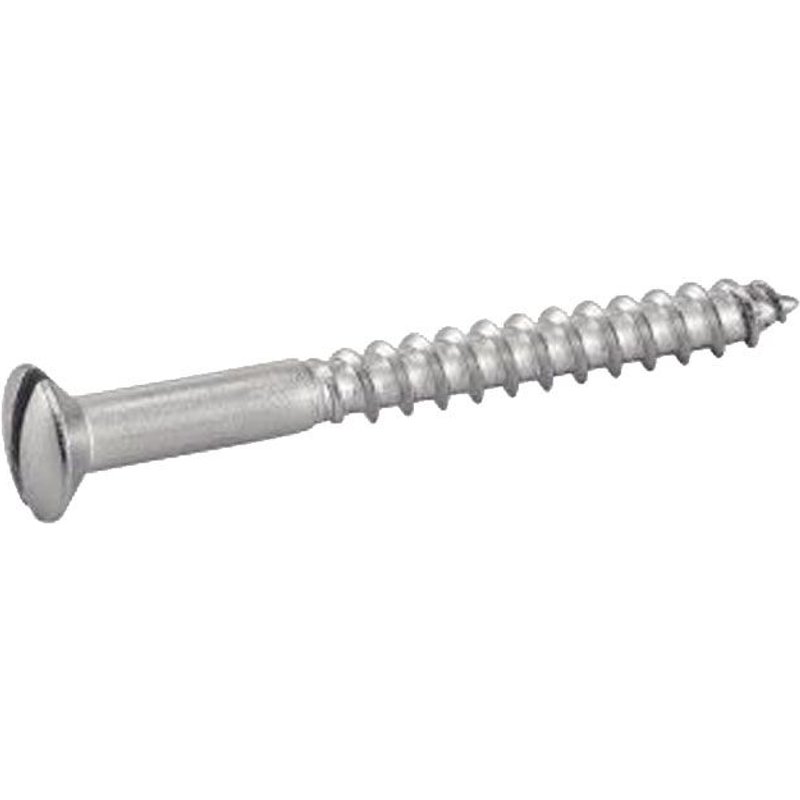 Vis à bois tête fraisée bombée fendue inox A2 DIN 95 6X60 boîte de 100 - ACTON - 623016X60