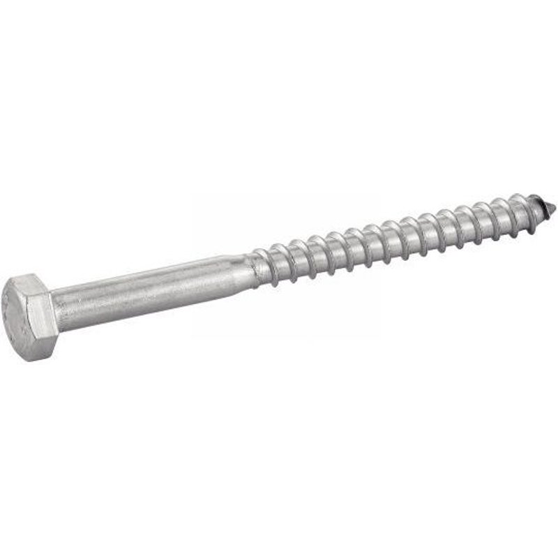 Tirefonds bois inox A2 - filetage partiel - 8x100 - 50 pièces ACTON