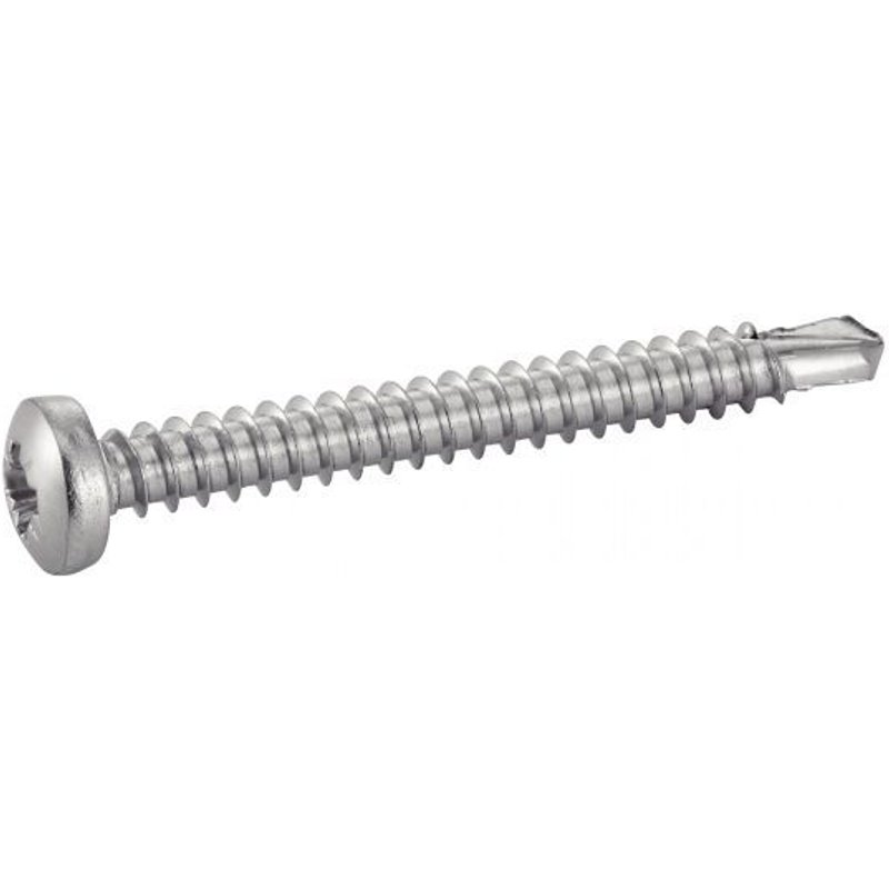 Vis à tôle - tête cylindrique - filetage total - 4,8x25,4 mm - 200 pièces ACTON