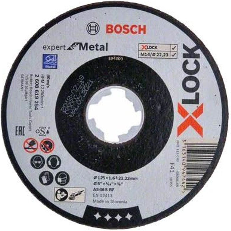 Disque à tronçonner pour métal 125 mm à moyeu plat - système X-lock BOSCH