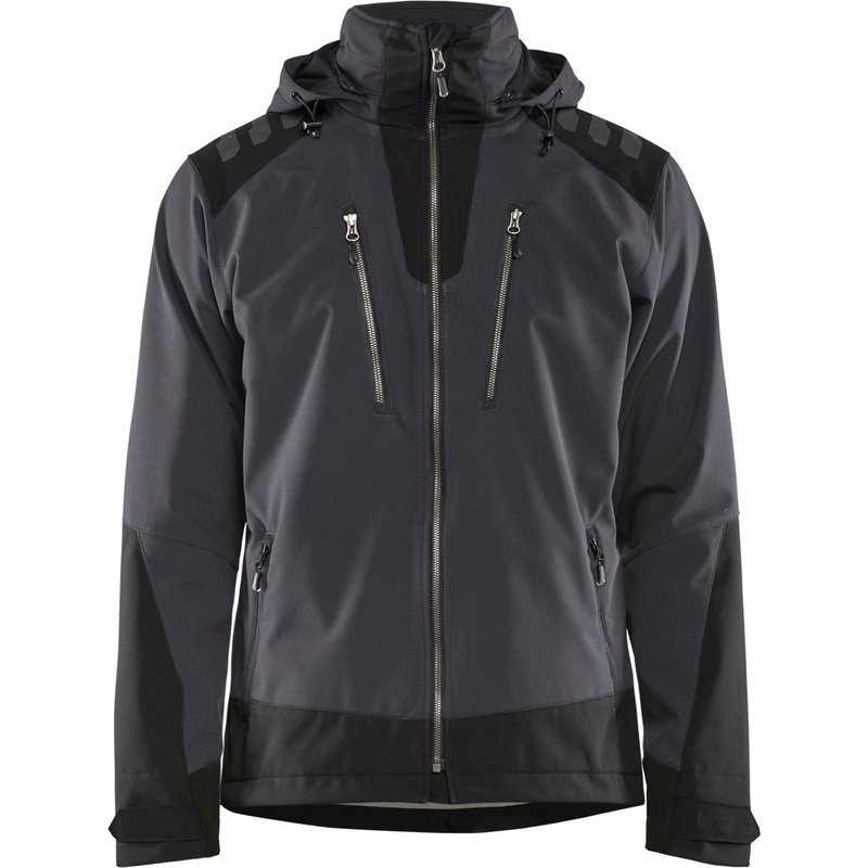 Veste softshell 4749 stretch 2D gris foncénoir taille M