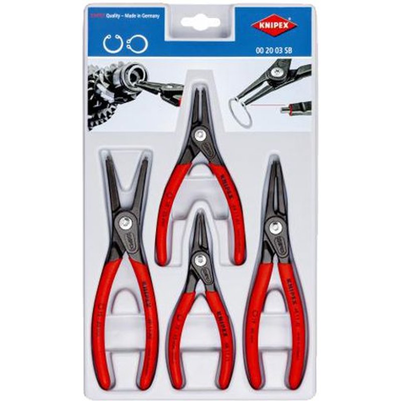 Coffret de 4 pinces circlips de précision Knipex