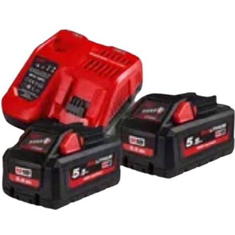 Pack MILWAUKEE 2 batteries 5.5 Ah M18 HB5.5 - chargeur M12-18