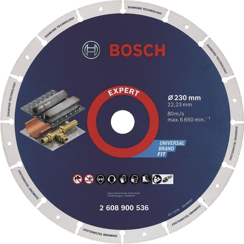 Bosch Disques diamantés pour Métal 230 x 22,23 mm - 2608900536