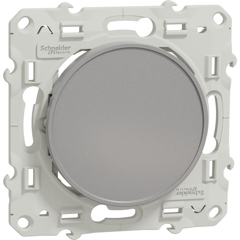 Obturateur mural Odace Gris Aluminium Schneider Electric