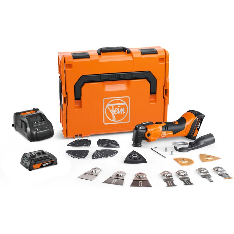 Multimaster 18V AMM 500 PLUS Top + 2 batteries 2 Ah AMPShare + chargeur + coffret L-BOXX - FEIN - 71293864000