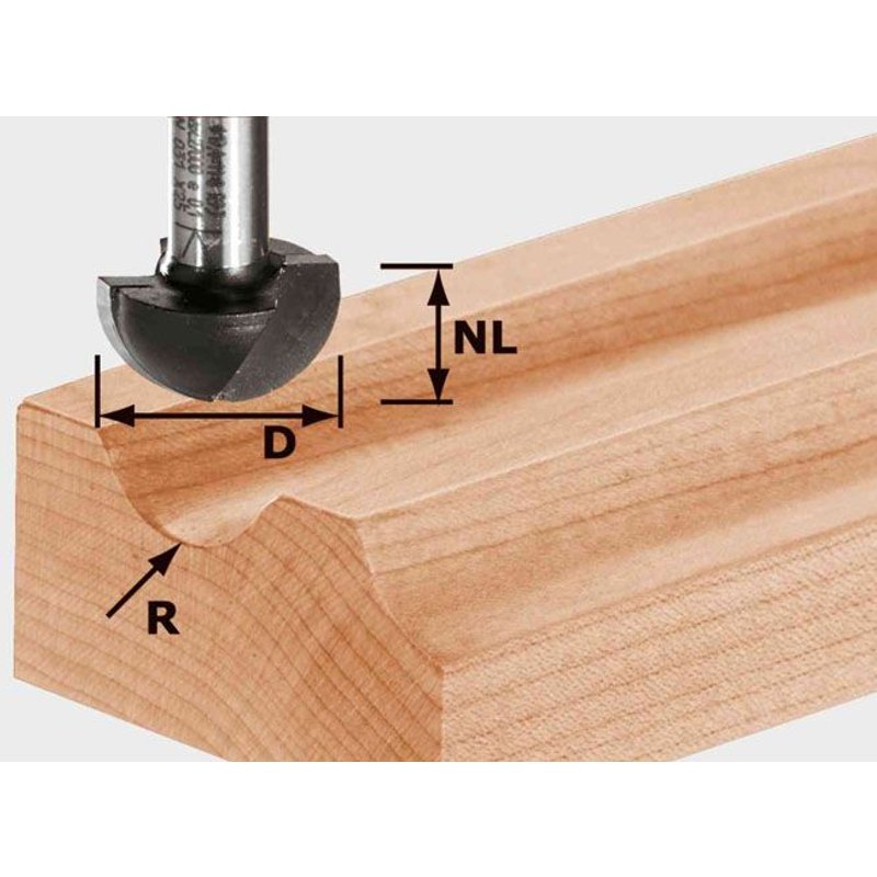 Festool Fraise à gorge creuse HW S8 R8 - 490985
