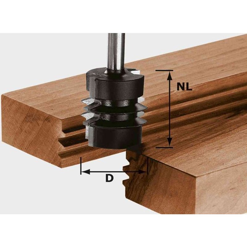 Fraise carbure à bouvetage Festool, Ø 34 mm, queue Ø 8 mm, HW S8 D34/NL32