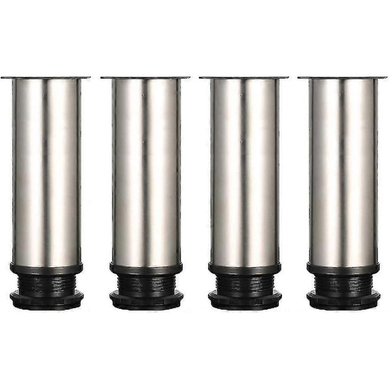 Pieds De Meubles Réglables En Métal Pieds De Table En Acier Inoxydable Hauteur Réglable Pieds Ronds En Acier Charge Maximale: 15 Cm - Avec Vis