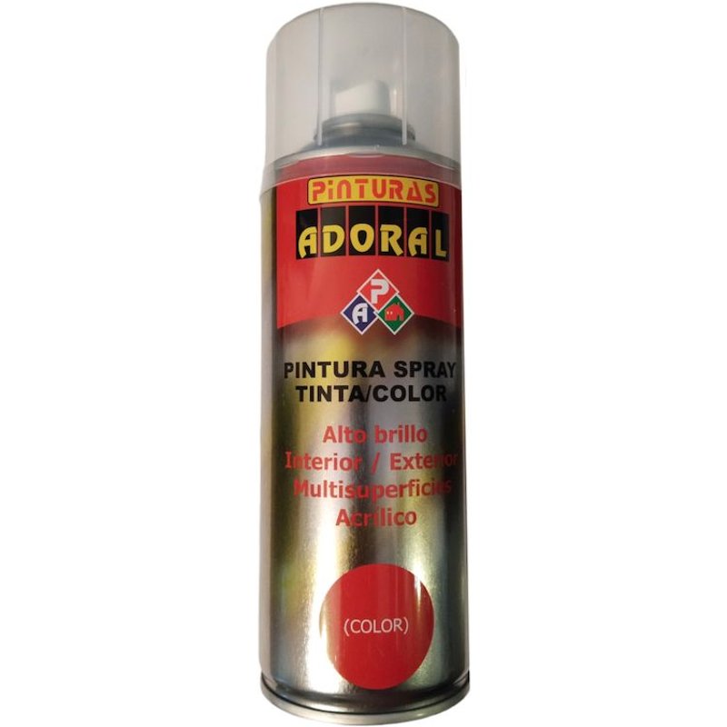 PINTURAS ADORAL AEROSOL PEINTUR SPRAY INTERIEUR EXTERIEUR ROUGE BRILLANT ART DECORATION MAISON RENOVER DECORER BRICOLAGE CUSTOM COMASOUND KARTEL CSK ONLINE
