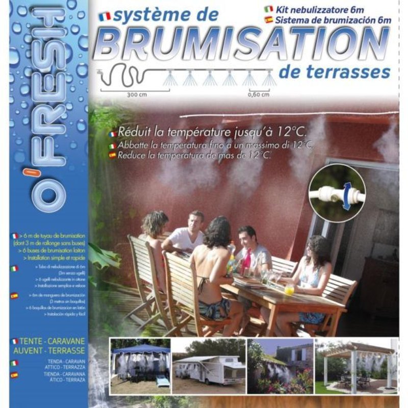 Systeme De Brumisation Pour Terrasse 6m Kit6m Brumi